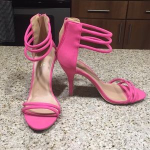 Glaze Strap Heel - Pink, Size 9